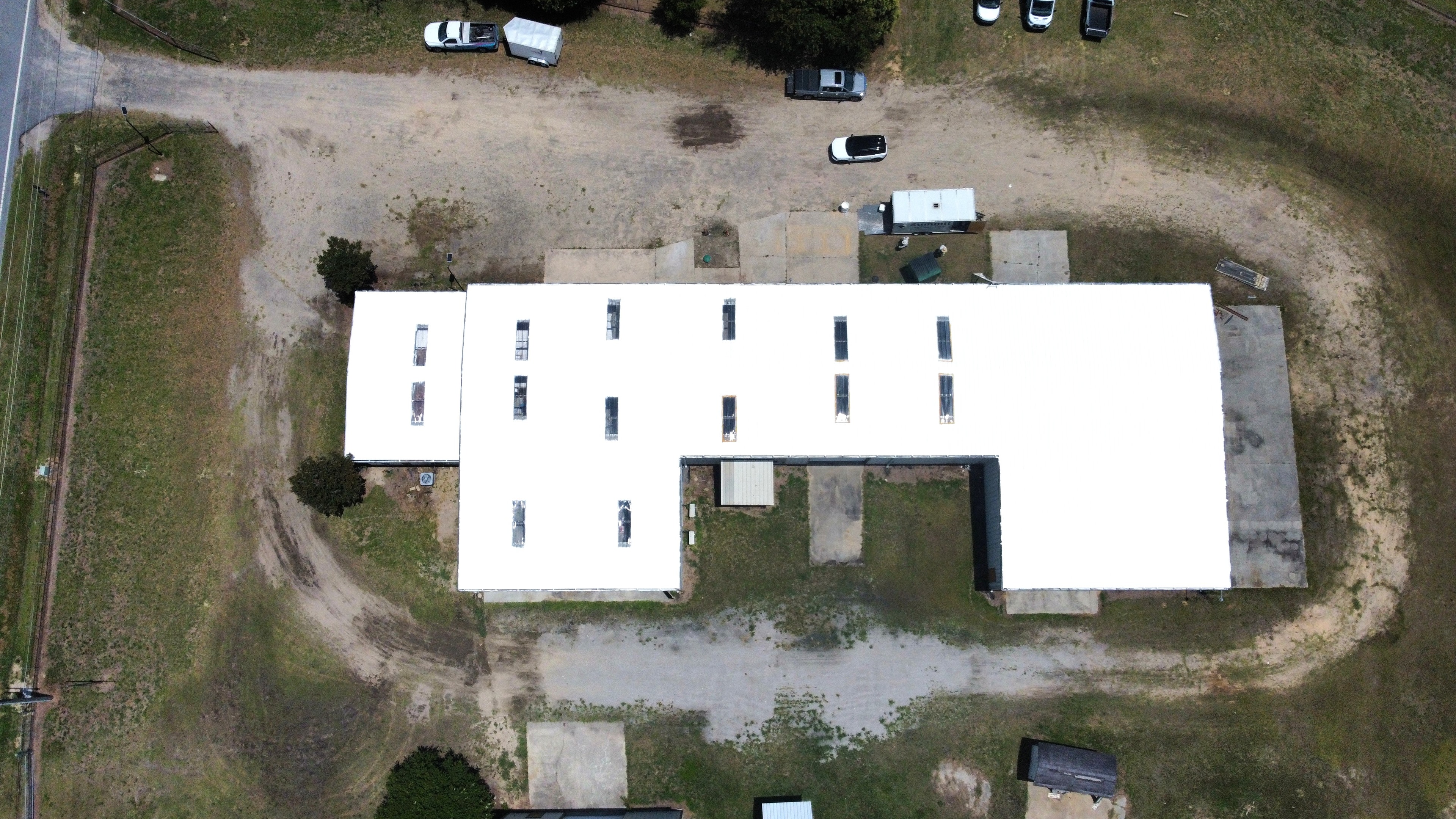 CareSouth facility finished roof — top aerial view